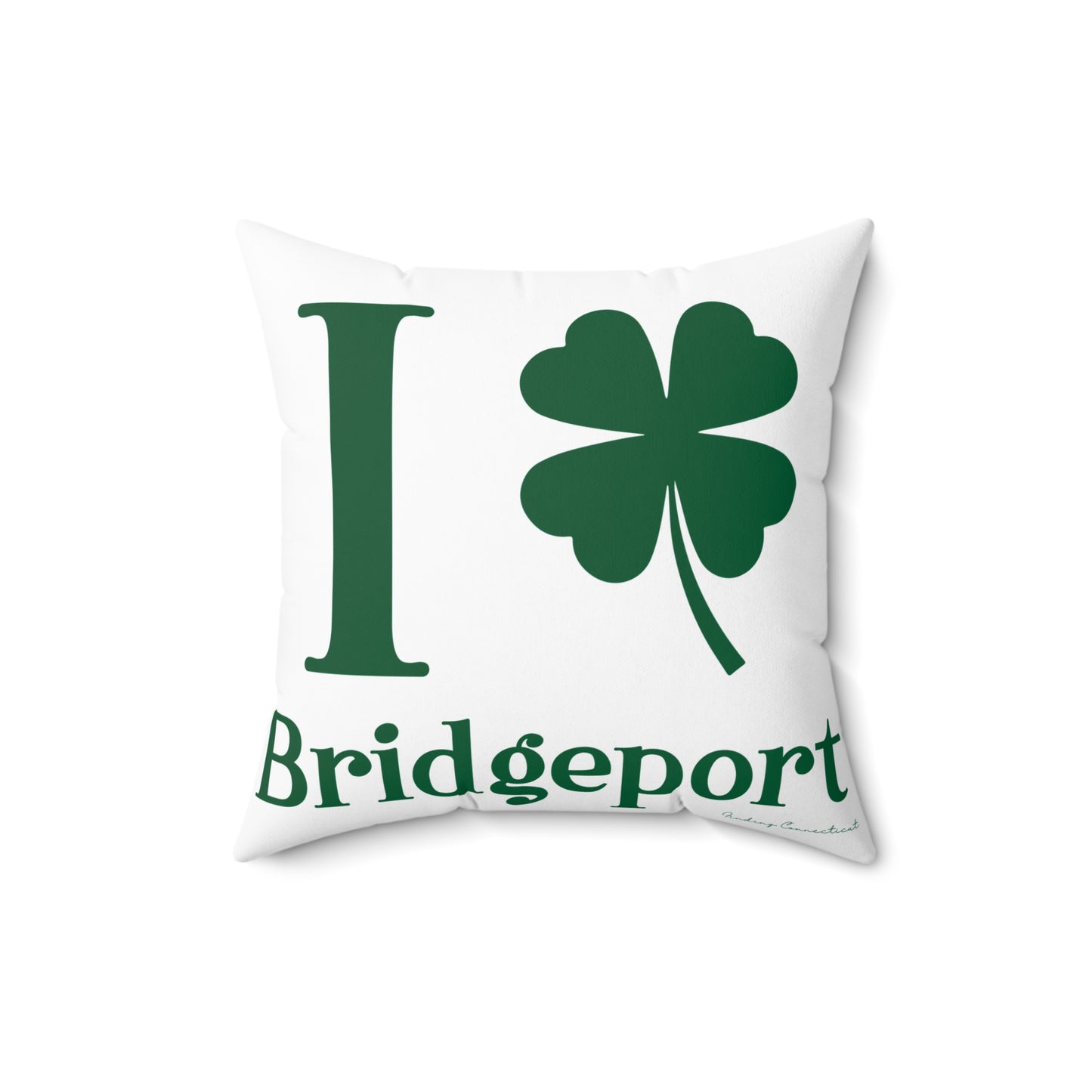 I Clover Bridgeport Spun Polyester Square Pillow