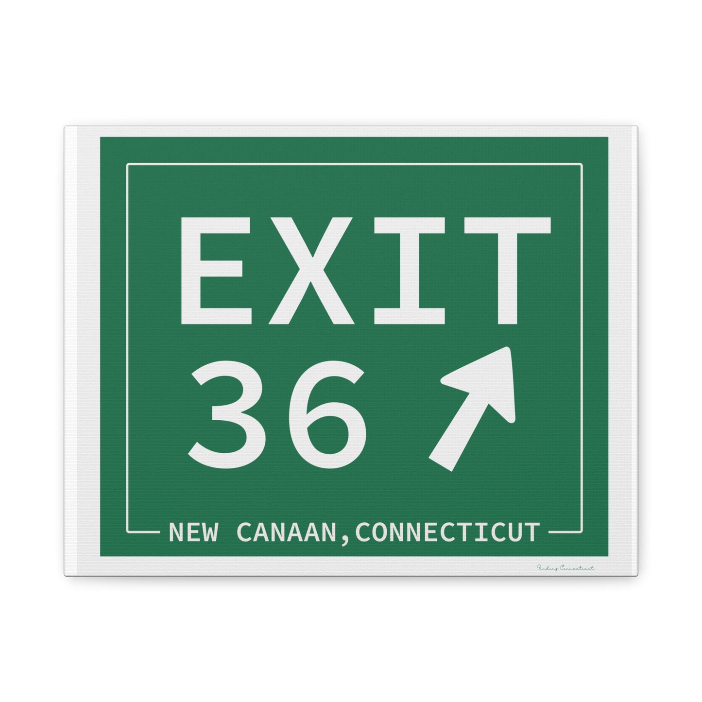 Vintage Exit 36 Merritt Parkway Sign Matte Canvas, Stretched, 1.25"