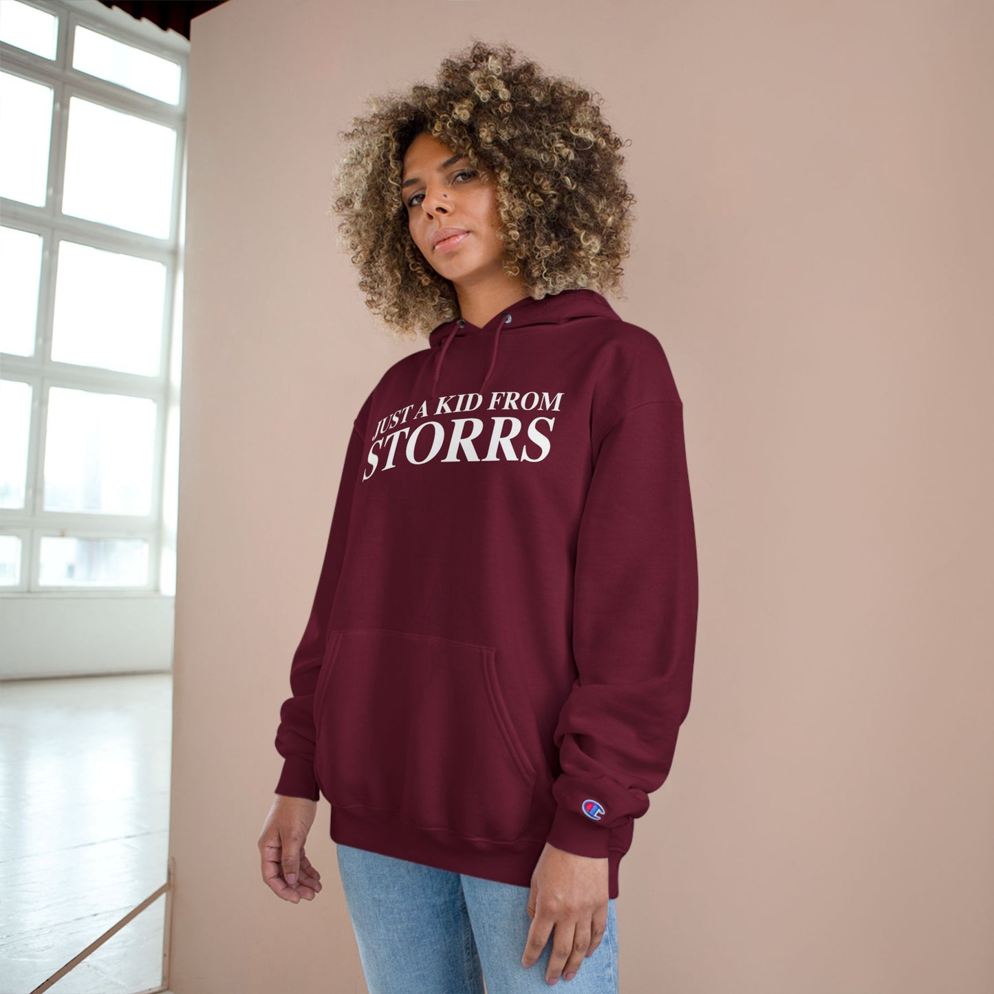 Just a kid from Storrs Champion Hoodie