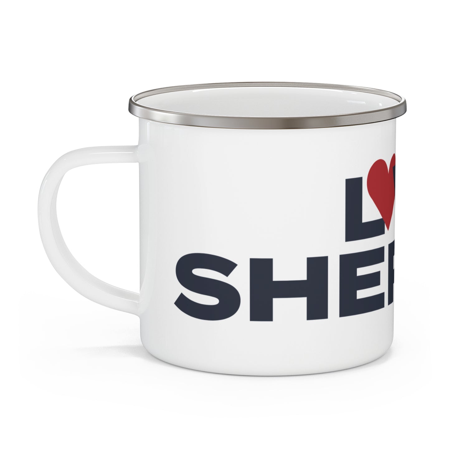 Love Sherman Enamel Camping Mug
