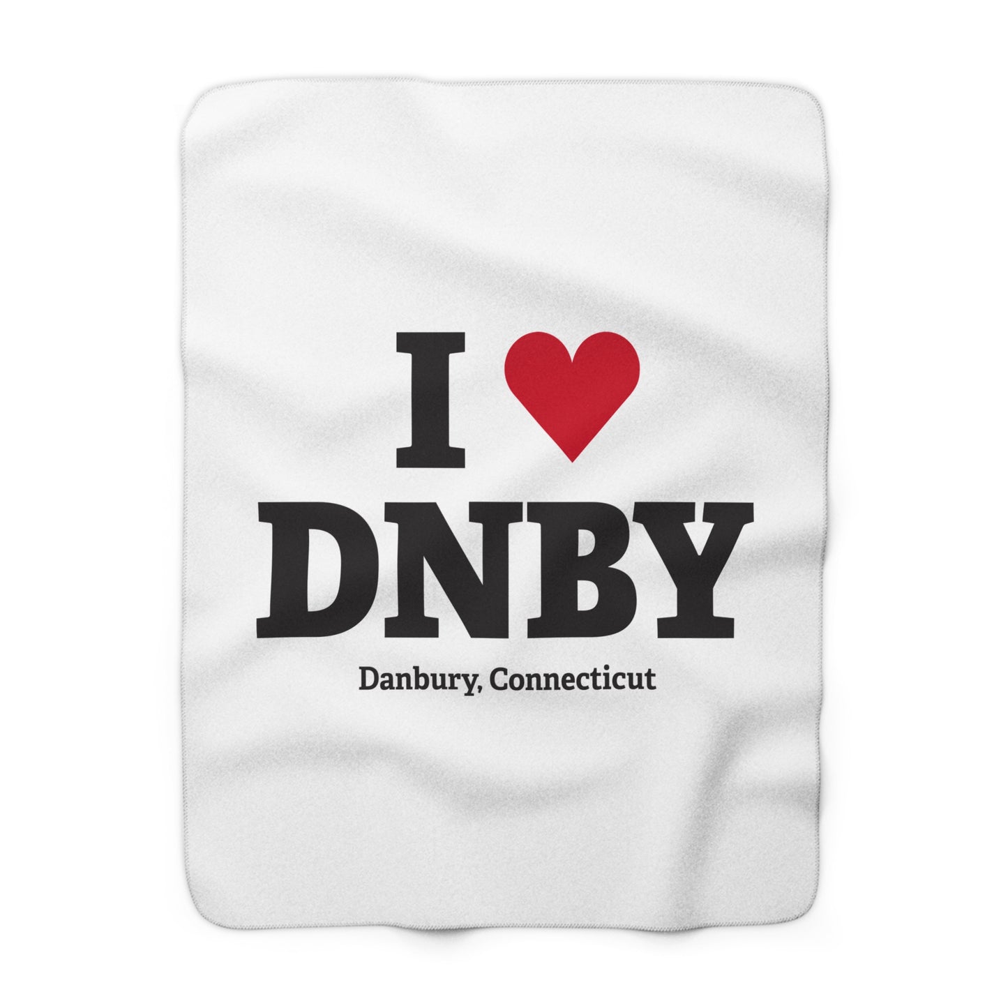I Heart DNBY Sherpa Fleece Blanket