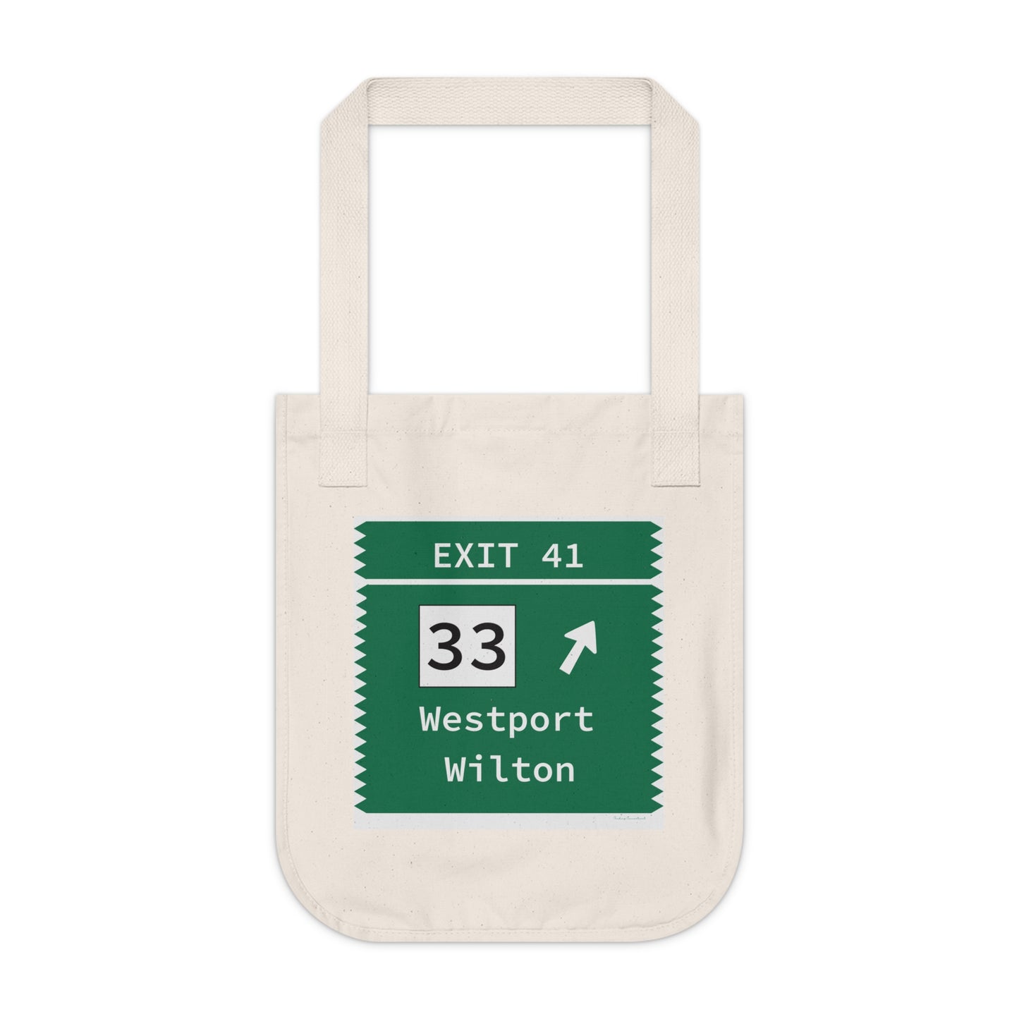 Vintage Merritt Parkway Exit 41 Sign Organic Canvas Tote Bag