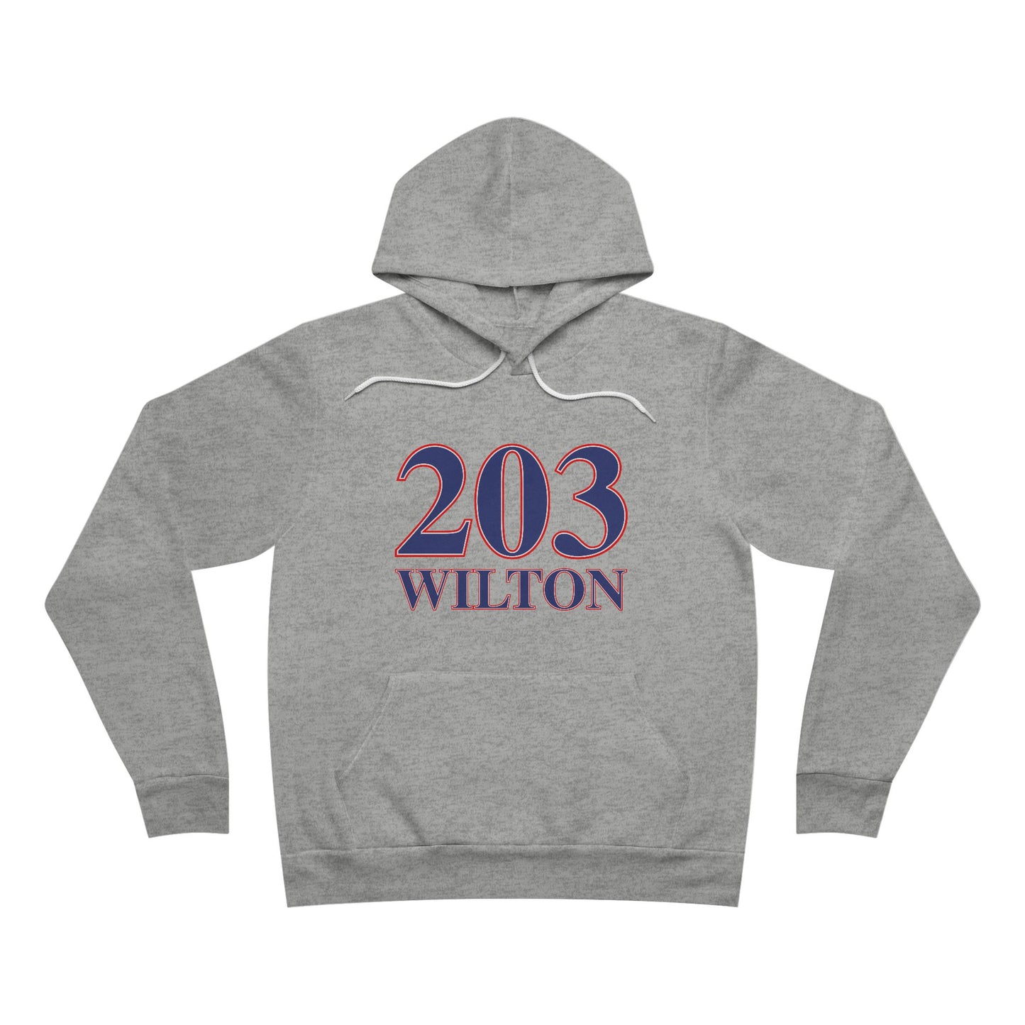 203 Wilton Red White & Blue Unisex Sponge Fleece Pullover Hoodie