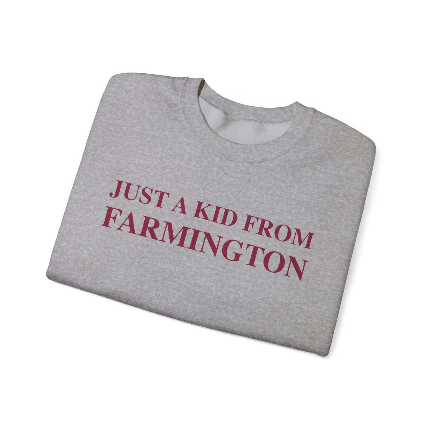 Just a kid from Farmington Unisex Heavy Blend™ Crewneck Sweatshirt
