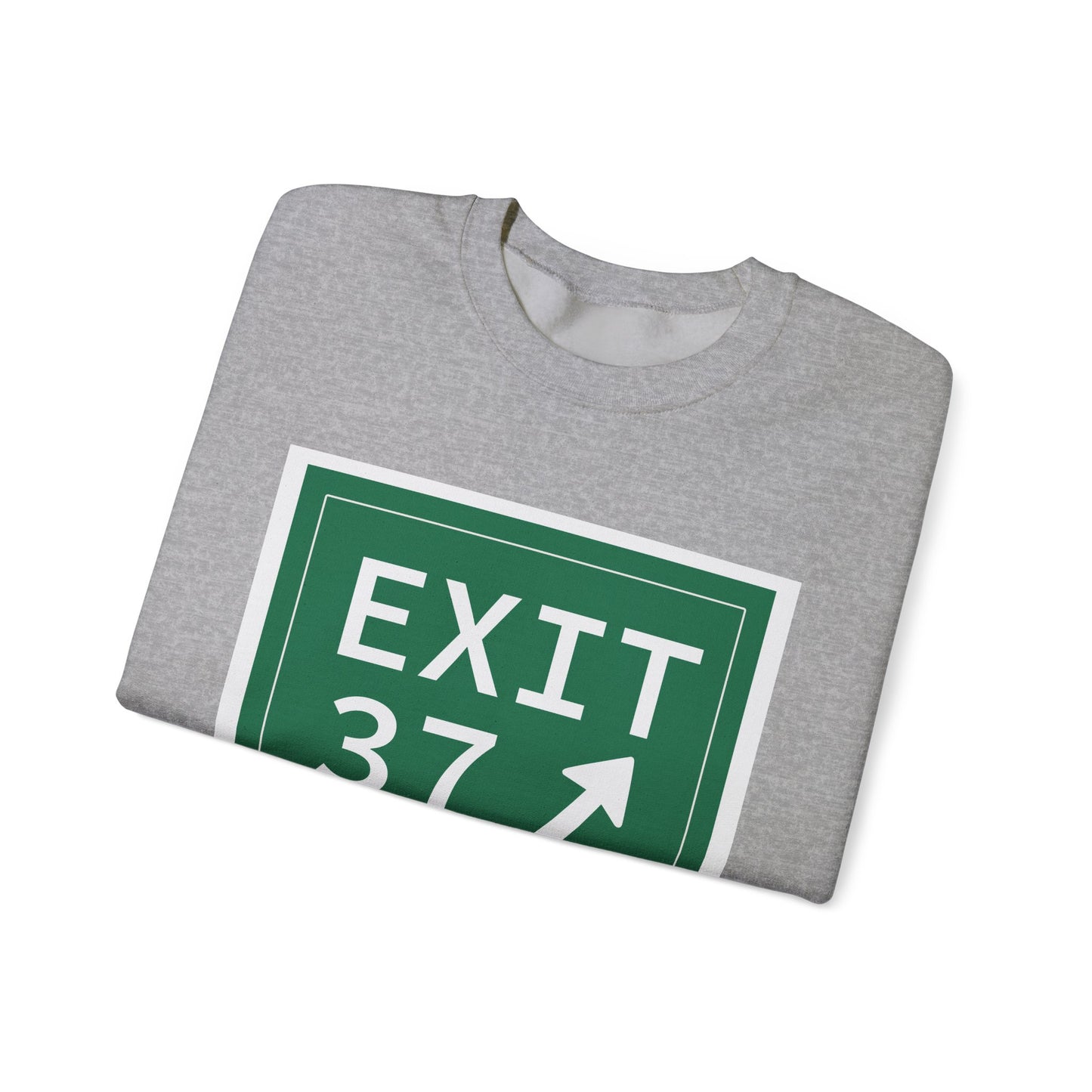 Vintage Exit 37 Merritt Parkway Sign Unisex Heavy Blend™ Crewneck Sweatshirt