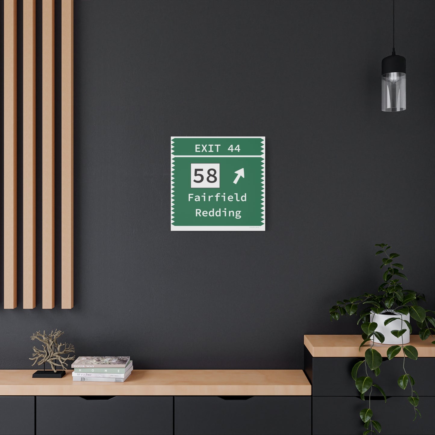 Vintage Merritt Parkway Exit 44 Sign Matte Canvas, Stretched, 1.25"