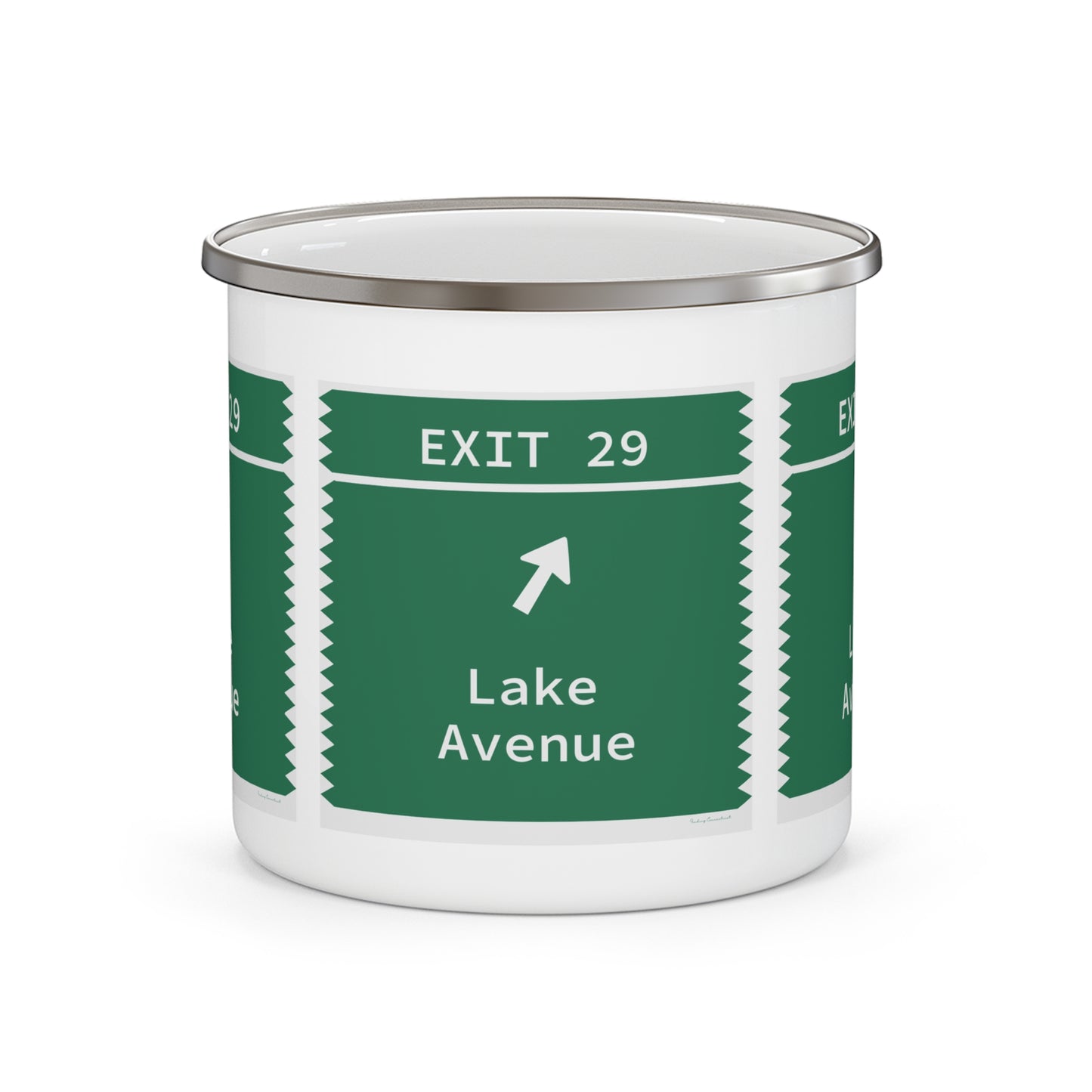 Vintage Merritt Parkway Exit 29 Sign Enamel Camping Mug