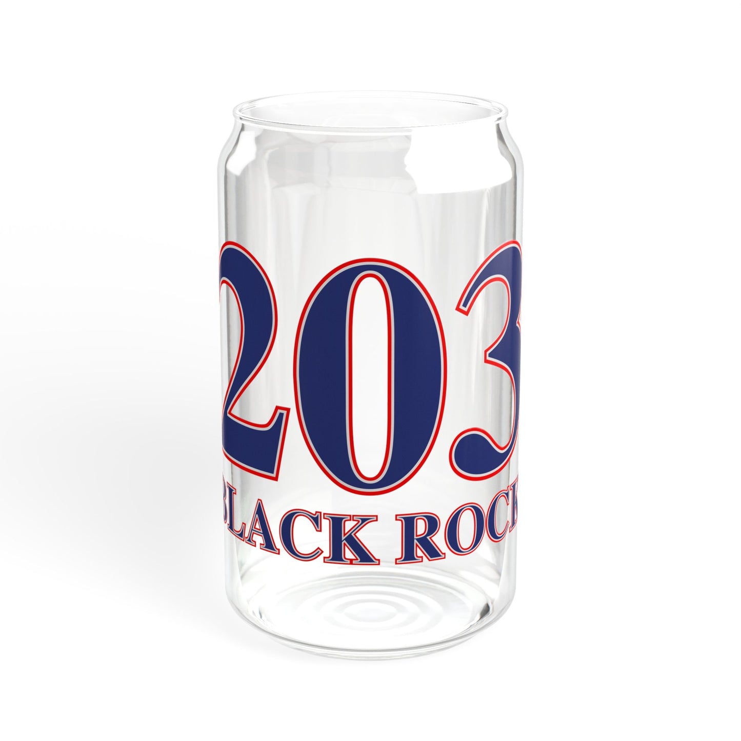 203 Black Rock Red White & Blue Sipper Glass, 16oz