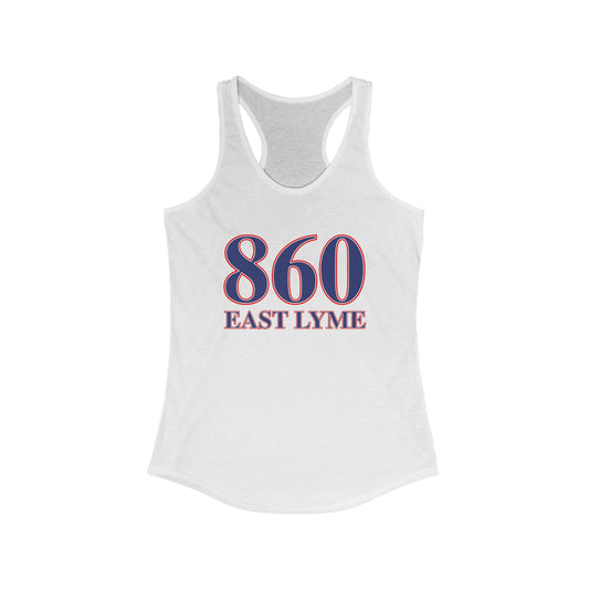 860 East Lyme Red White & Blue Women's Ideal Racerback Tank Top