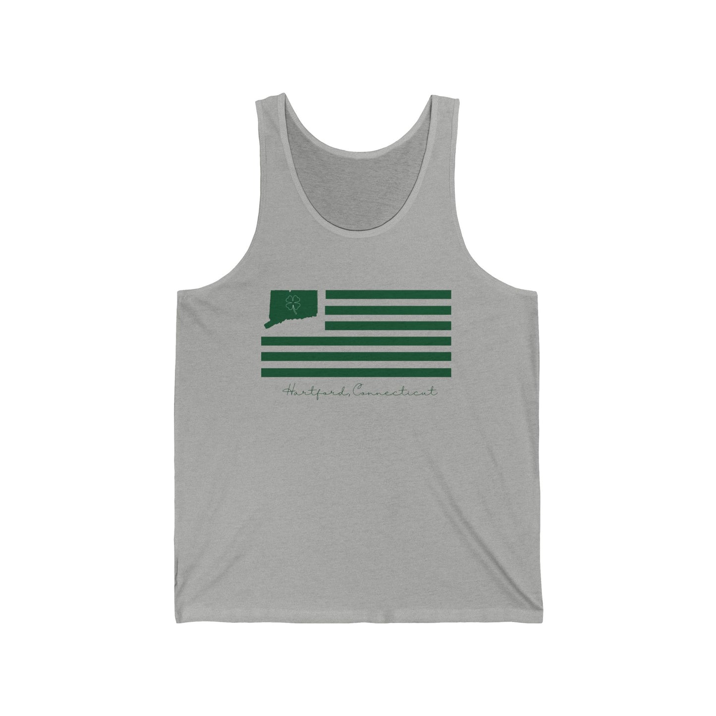 Hartford Connecticut St. Patrick’s Day Flag Unisex Jersey Tank Top