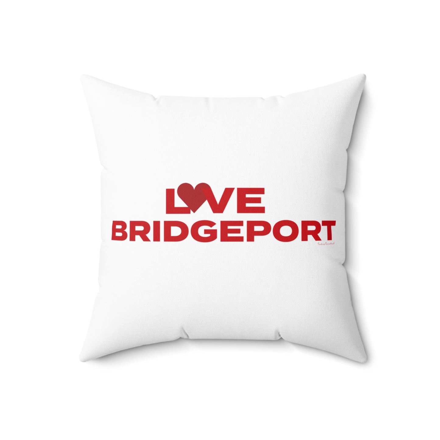 Love Bridgeport Spun Polyester Square Pillow