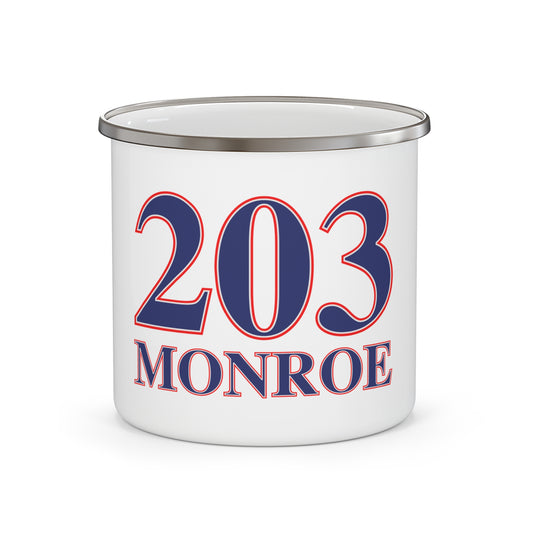 203 Monroe Red White & Blue Enamel Camping Mug
