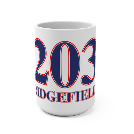 203 Ridgefield Red White & Blue Mug 15oz