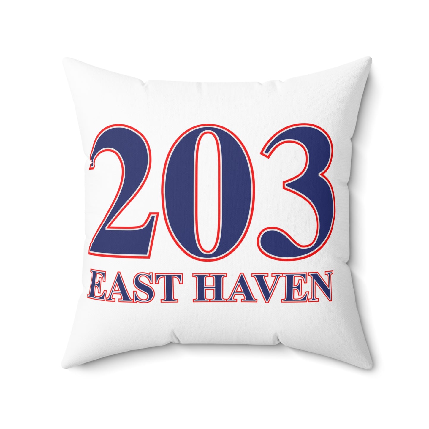 203 East Haven Red White & BlueSpun Polyester Square Pillow