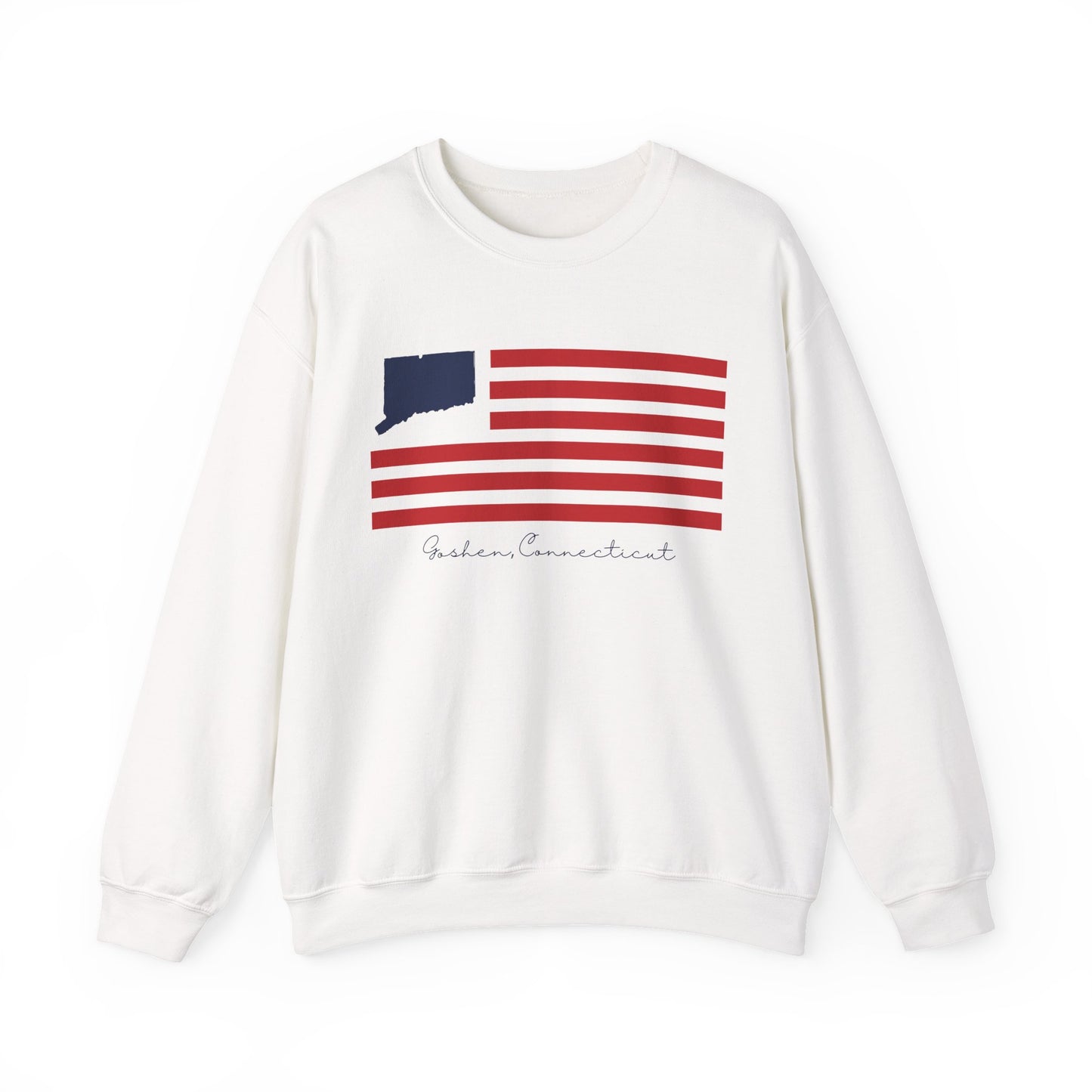 Goshen Connecticut Flag Unisex Heavy Blend™ Crewneck Sweatshirt