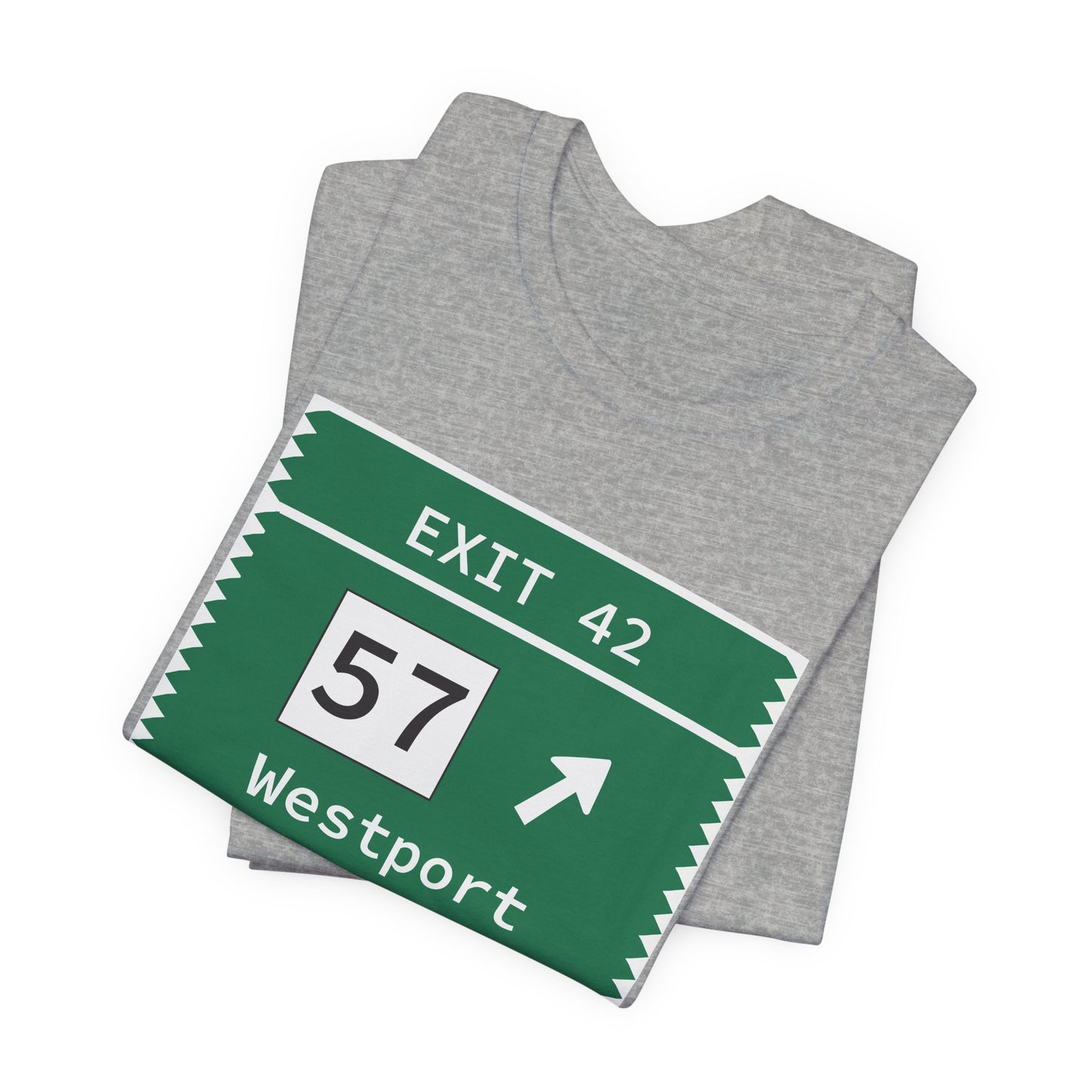 Vintage Merritt Parkway Exit 42 Sign Unisex Jersey Short Sleeve T-Shirt