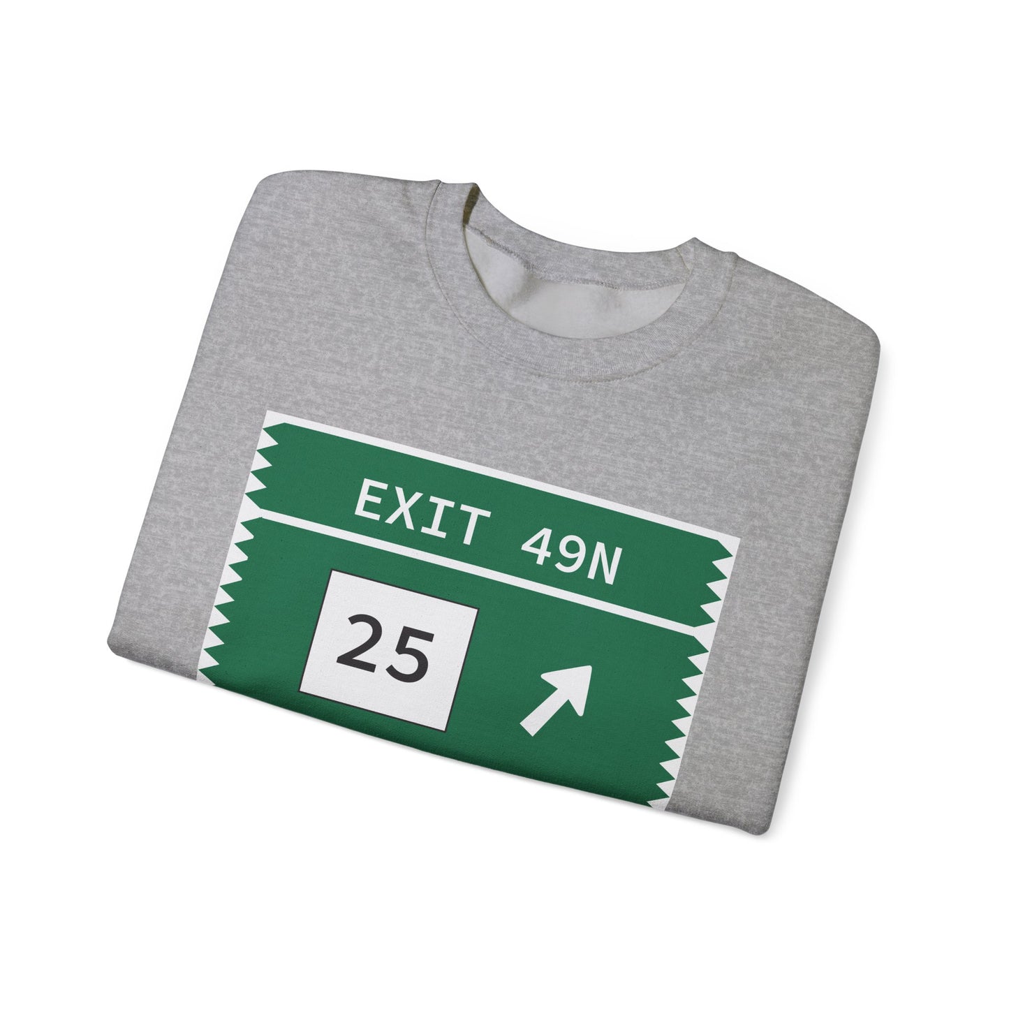 Vintage Merritt Parkway Exit 49N Sign Unisex Heavy Blend™ Crewneck Sweatshirt