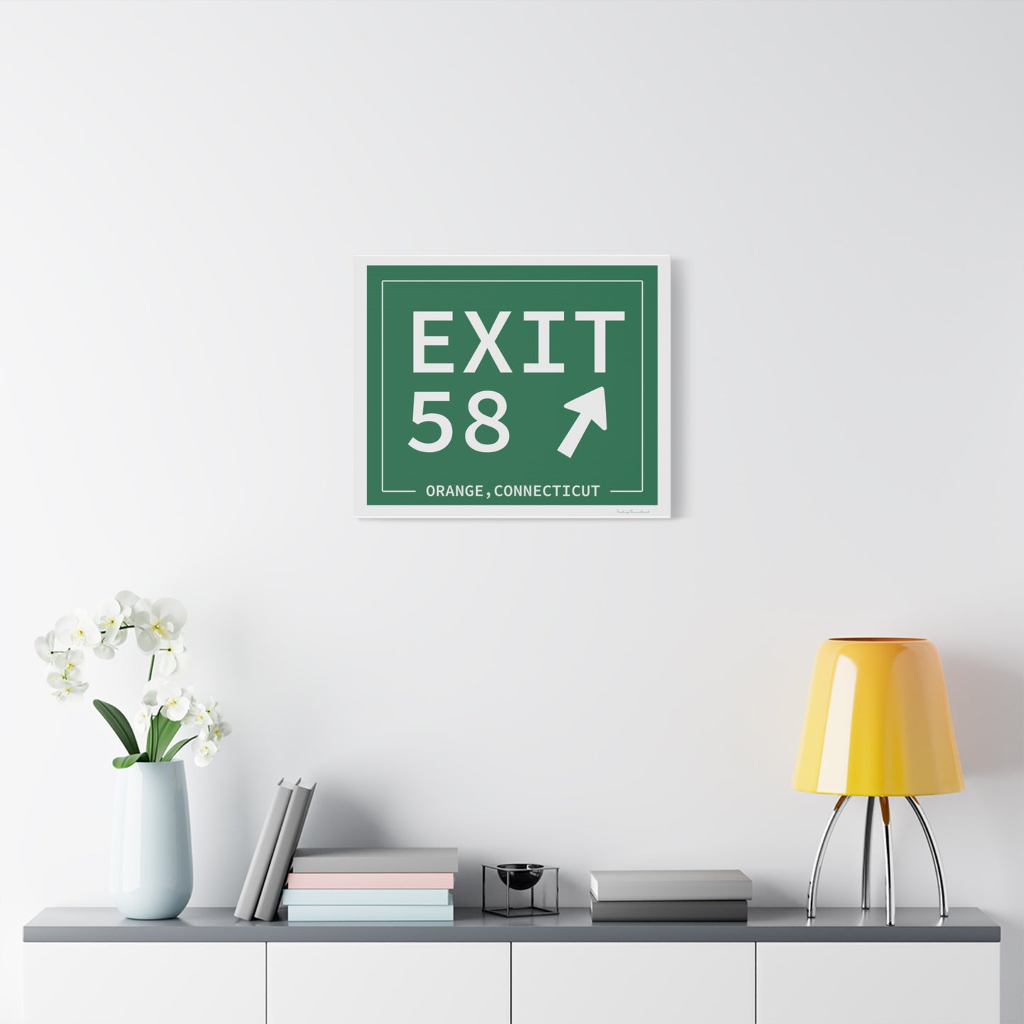 Vintage Exit 58 WCP Sign Matte Canvas, Stretched, 1.25"
