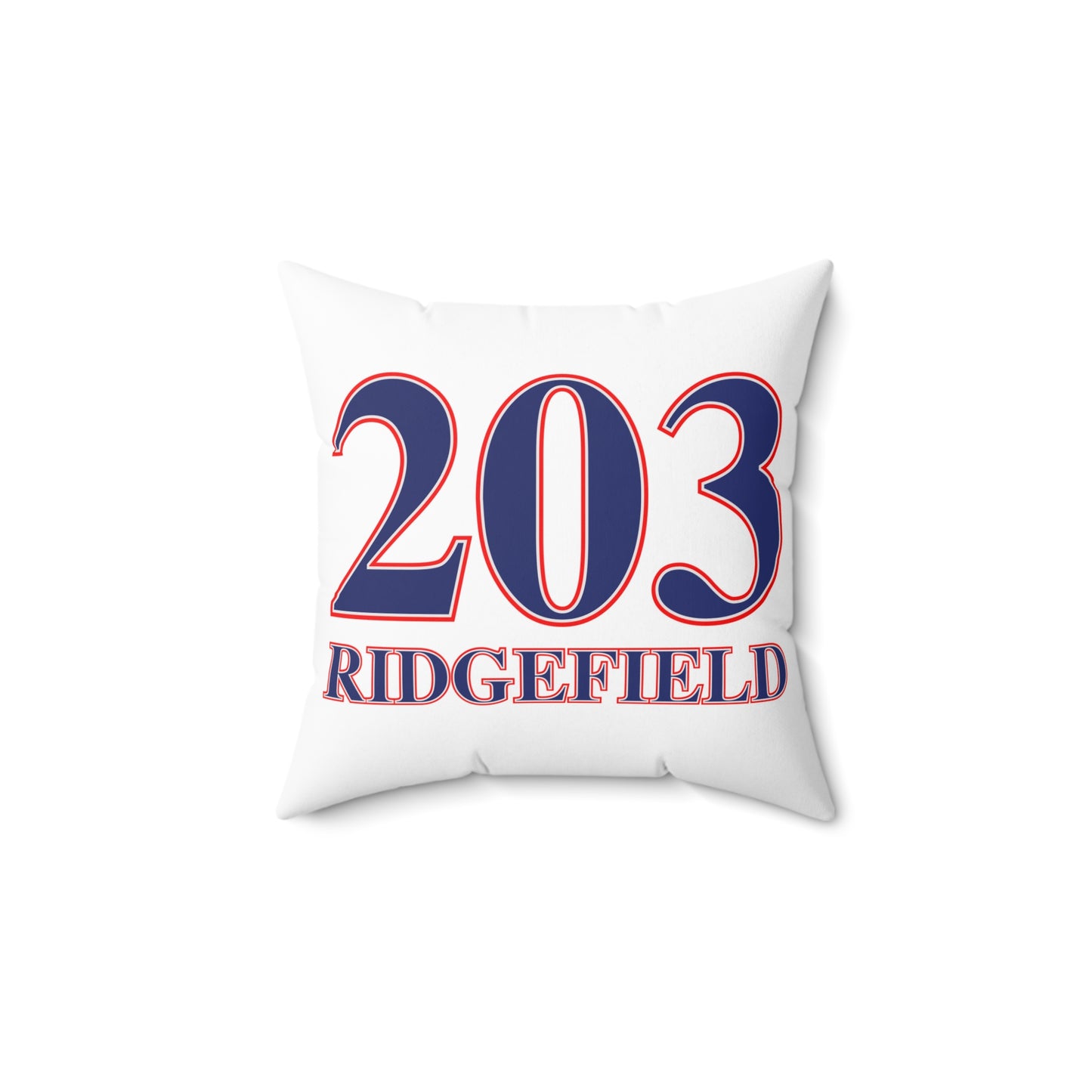 203 Ridgefield Red White & Blue Spun Polyester Square Pillow