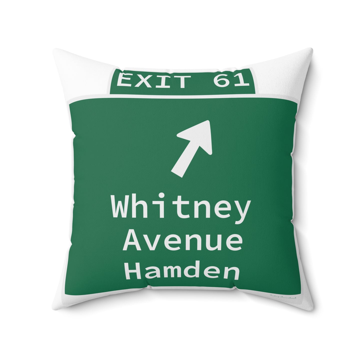Vintage WCP Exit 61 Sign Spun Polyester Square Pillow