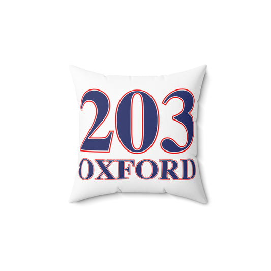 203 Oxford Red White & Blue Spun Polyester Square Pillow