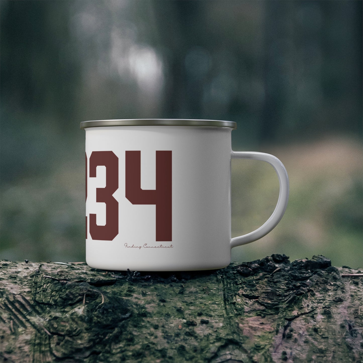 06234 Brooklyn Connecticut Zip Code Enamel Camping Mug