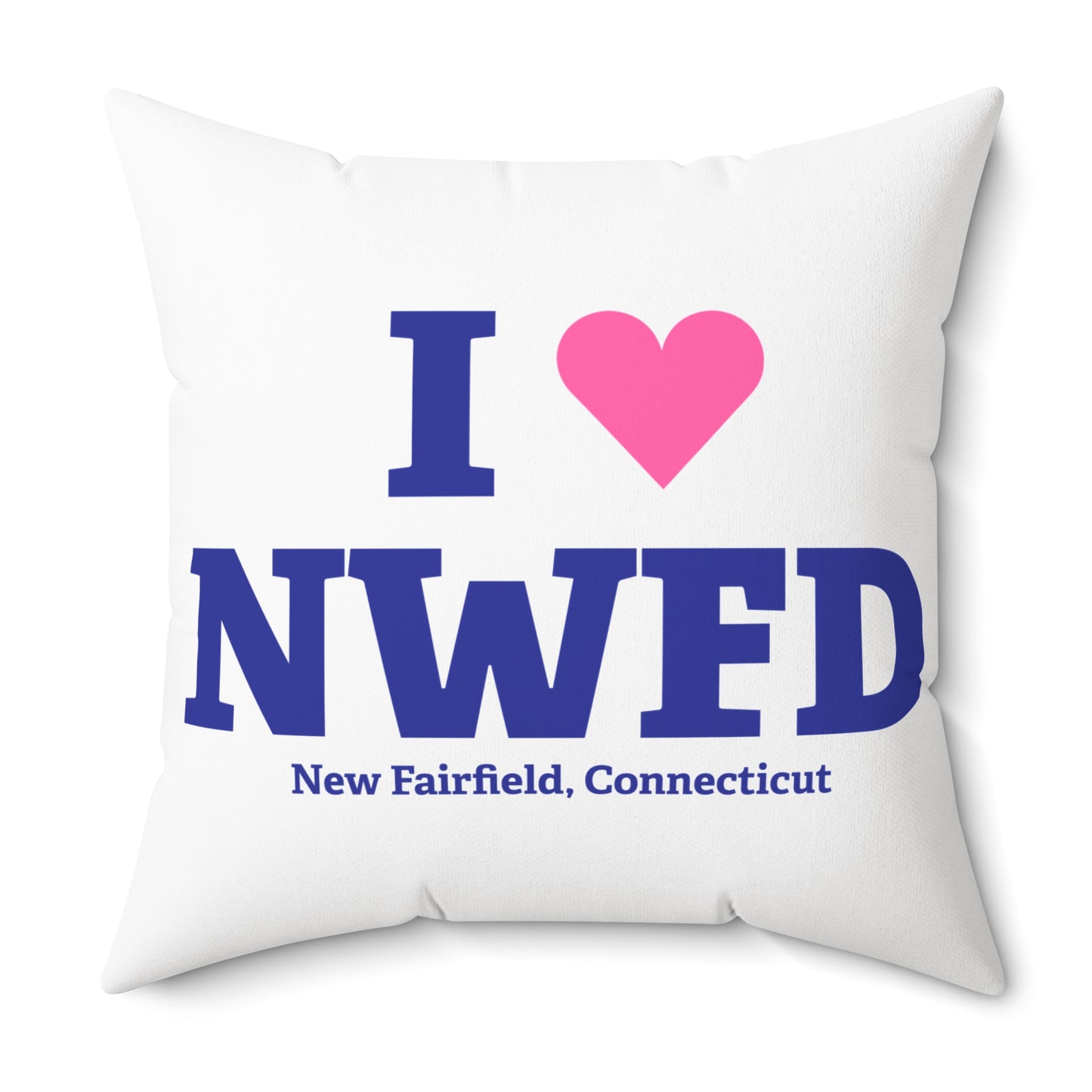 I Heart NWFD Spun Polyester Square Pillow