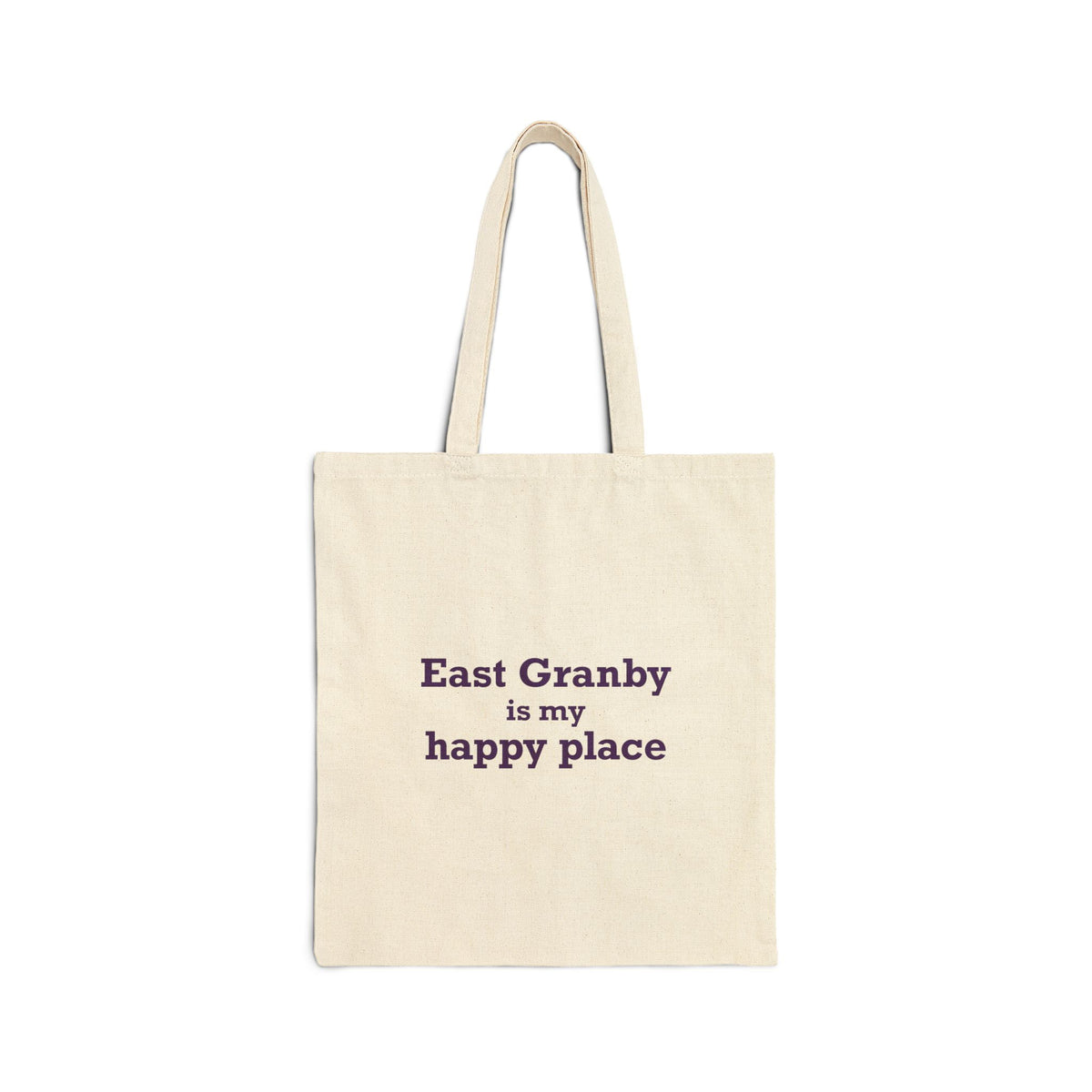 East Granby is My Happy Place Place Cotton Canvas Tote Bag