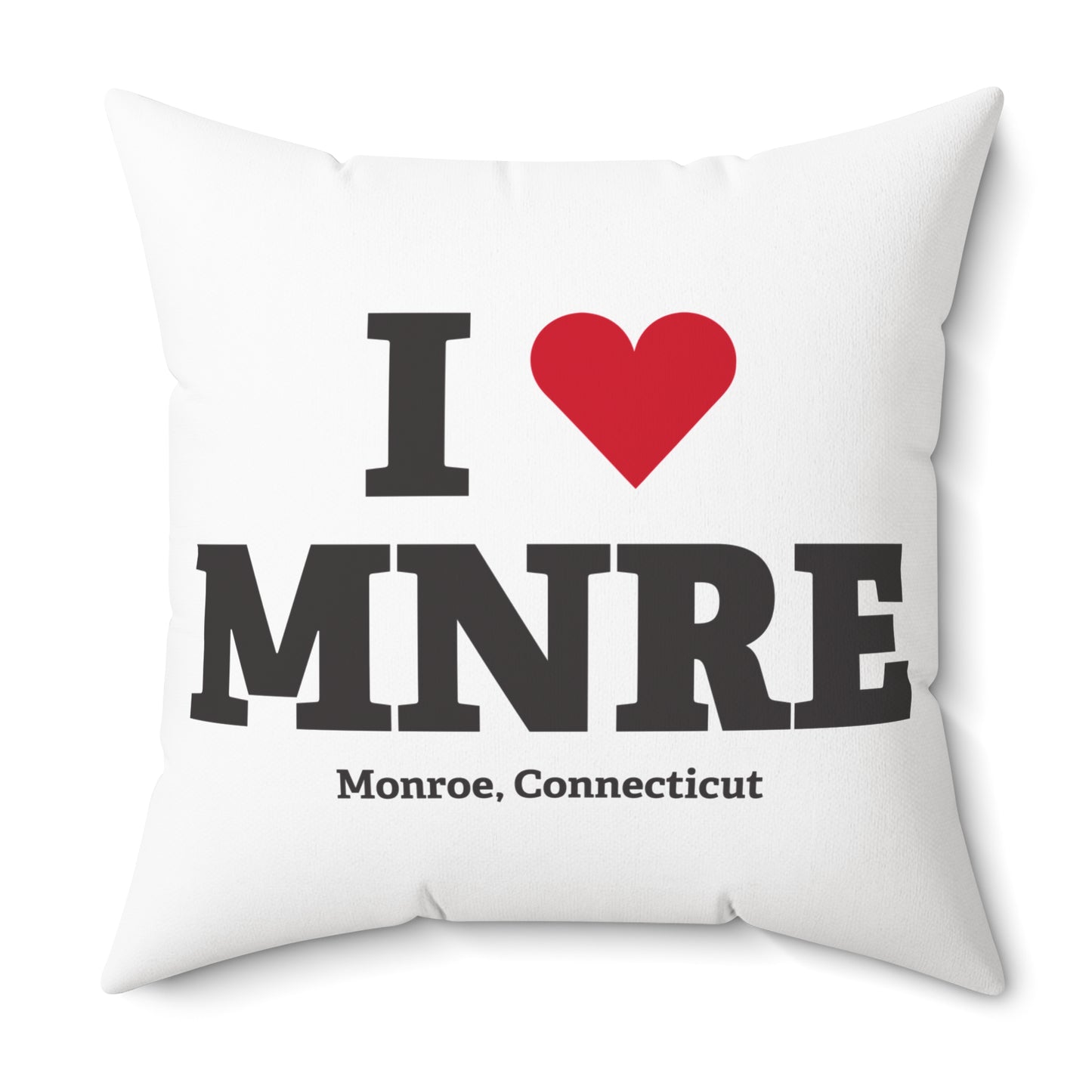 I Heart MNRE Spun Polyester Square Pillow