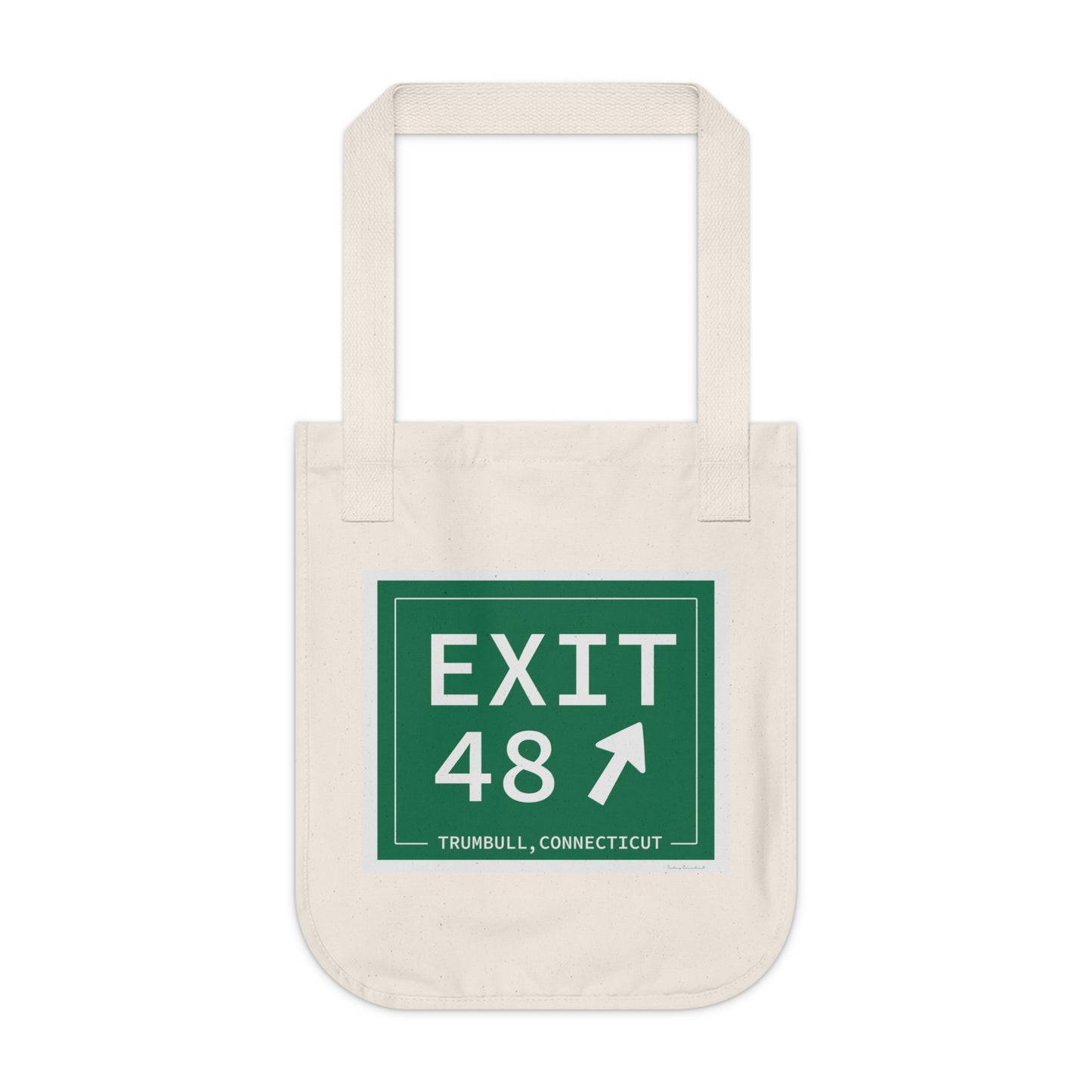 Vintage Exit 48 Merritt Parkway Sign Organic Canvas Tote Bag