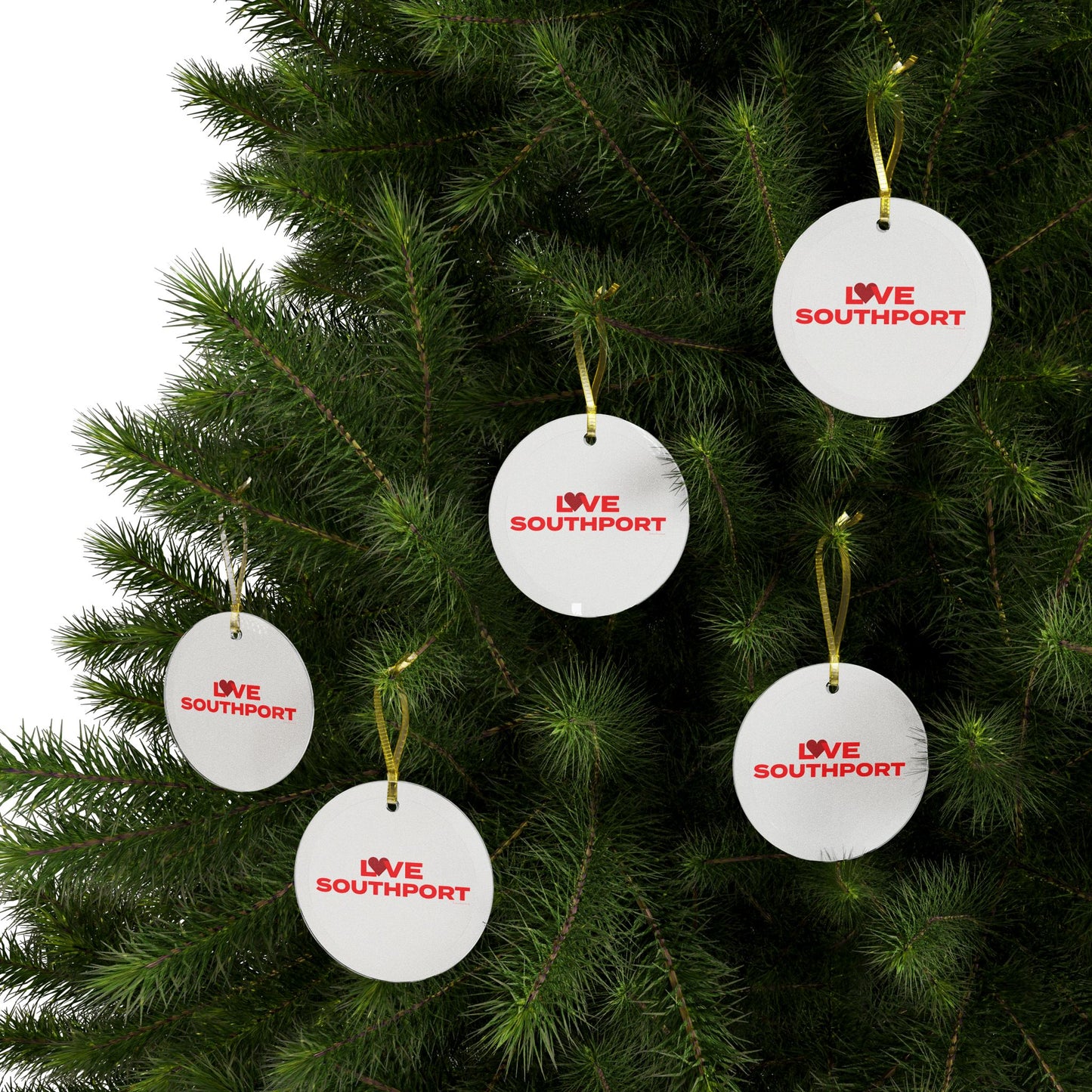 Love Southport Glass Ornaments