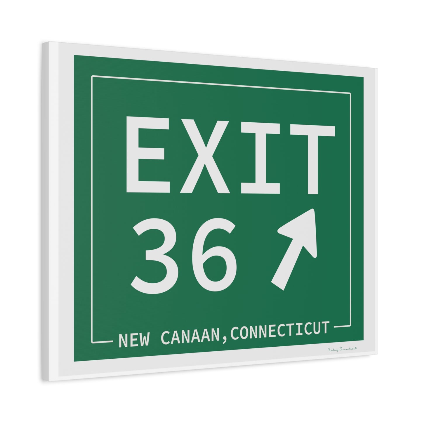 Vintage Exit 36 Merritt Parkway Sign Matte Canvas, Stretched, 1.25"