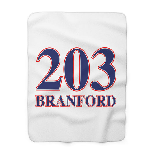 203 Branford Red White & BlueSherpa Fleece Blanket