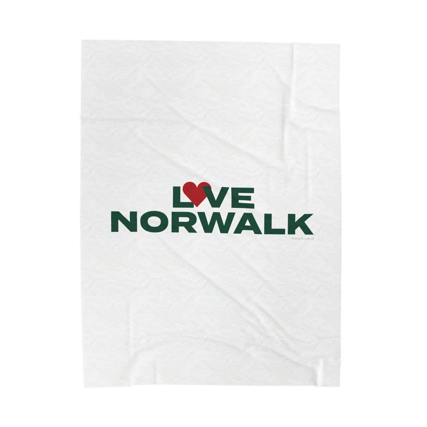 Love Norwalk Velveteen Plush Blanket