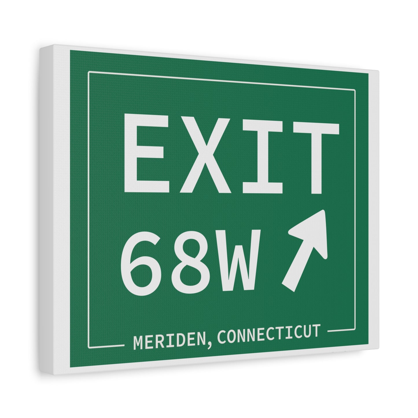 Vintage Exit 68W WCP Sign Matte Canvas, Stretched, 1.25"