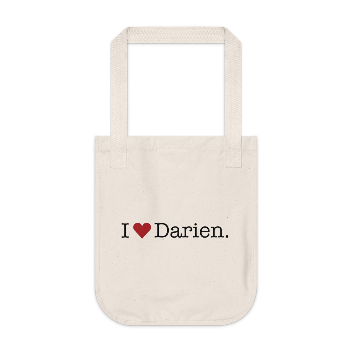 I Heart Darien. Organic Canvas Tote Bag