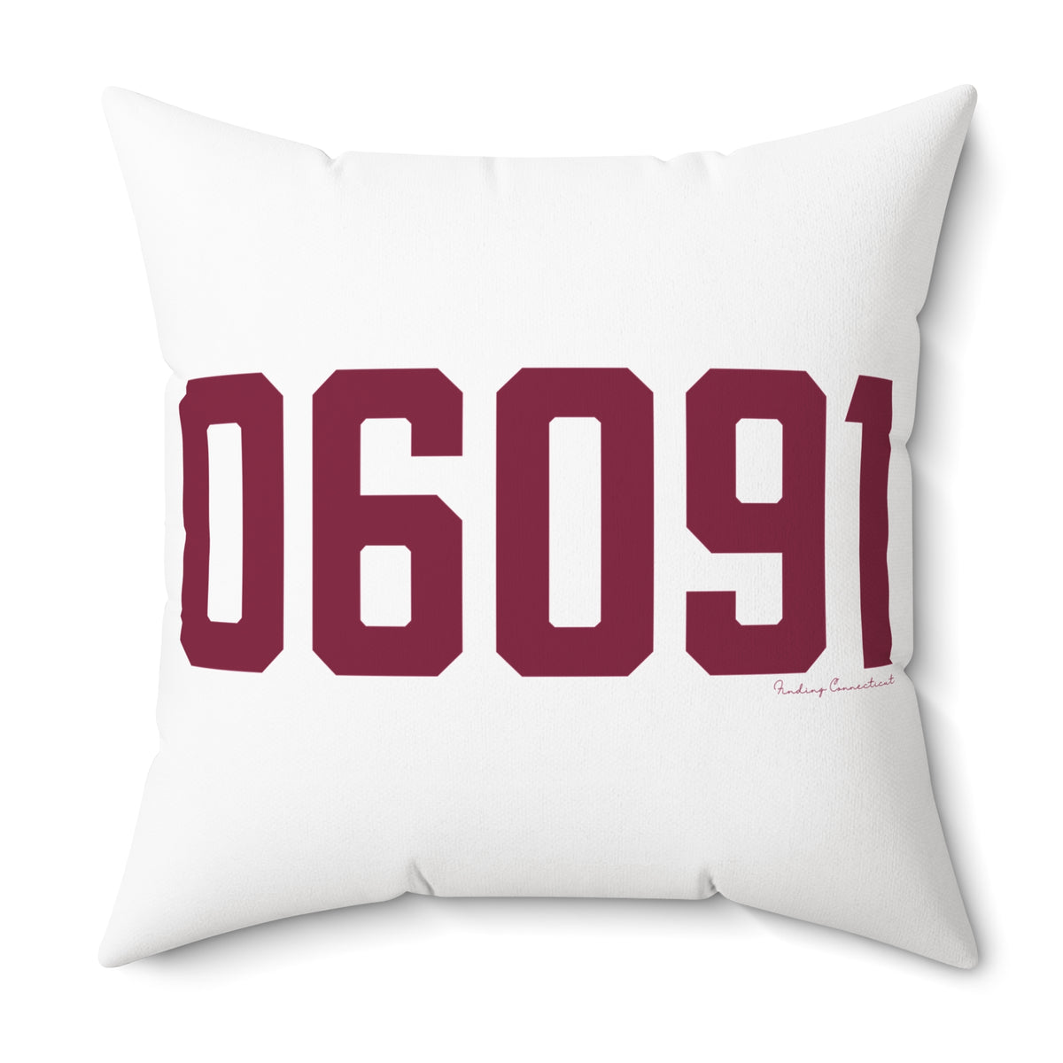 06091 Hartland Connecticut Zip Code Polyester Square Pillow