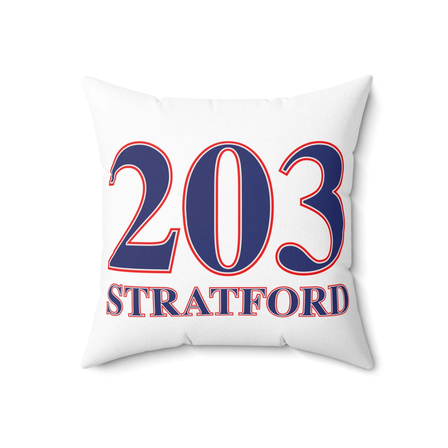 203 Stratford Red White & Blue Spun Polyester Square Pillow