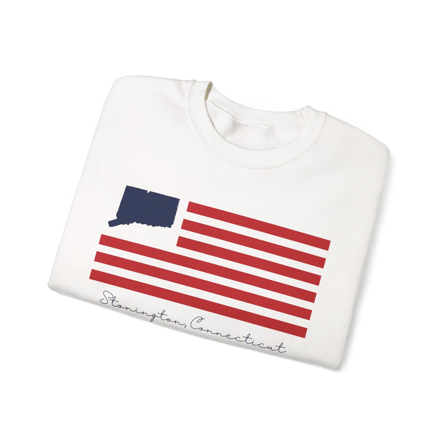 Stonington Connecticut Flag  Unisex Heavy Blend™ Crewneck Sweatshirt
