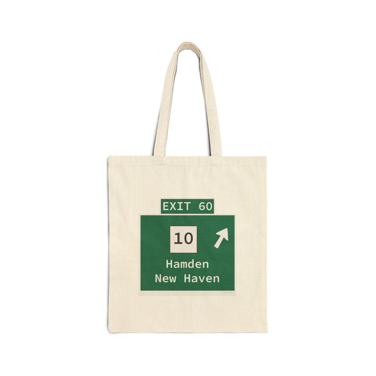 Vintage WCP Exit 60 Sign Cotton Canvas Tote Bag