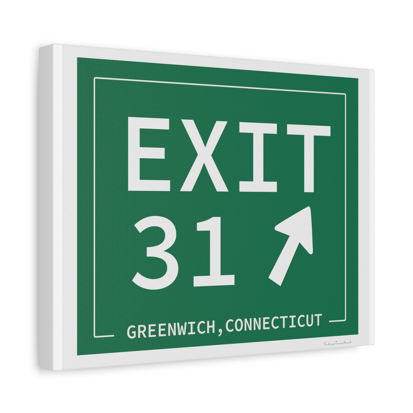 Vintage Exit 31 Merritt Parkway Sign Matte Canvas, Stretched, 1.25"