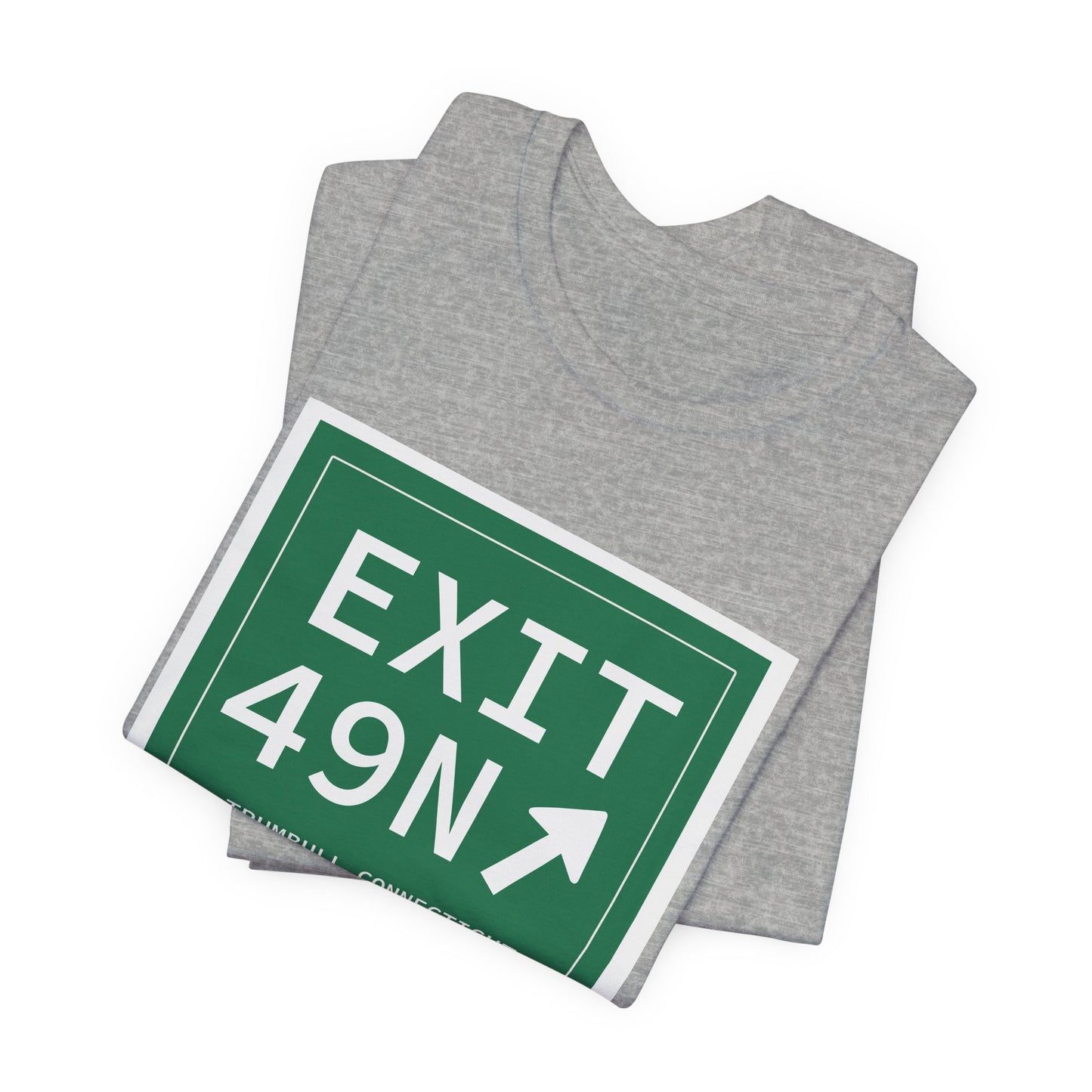 Vintage Exit 49N Merritt Parkway Sign Unisex Jersey Short Sleeve T-Shirt