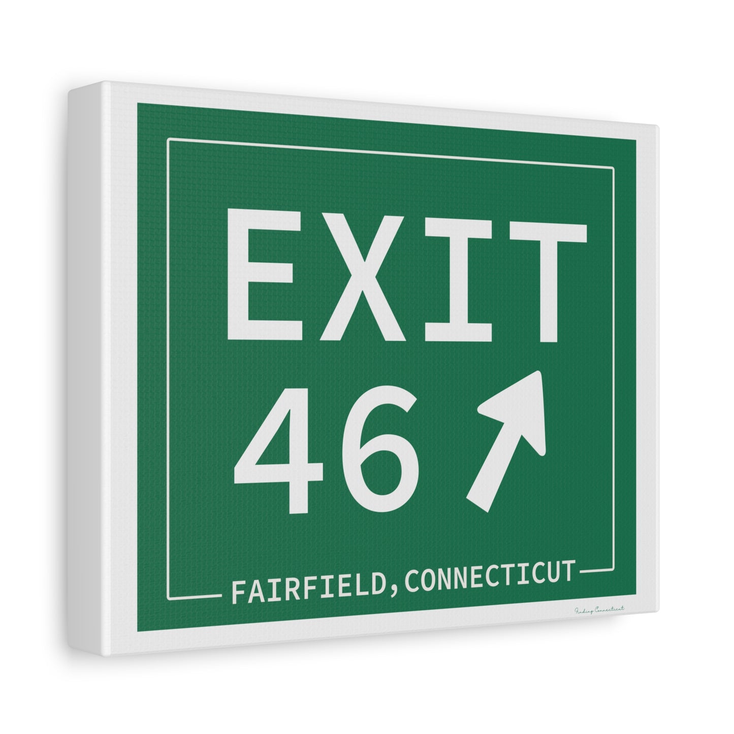 Vintage Exit 46 Merritt Parkway Sign Matte Canvas, Stretched, 1.25"