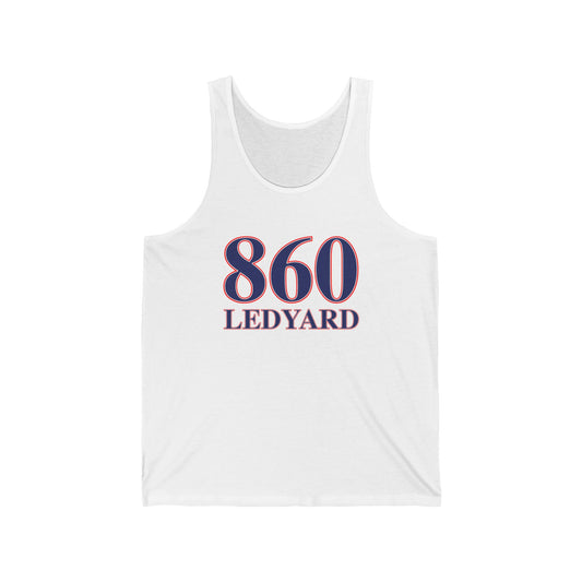 860 Ledyard Red White & Blue Unisex Jersey Tank Top