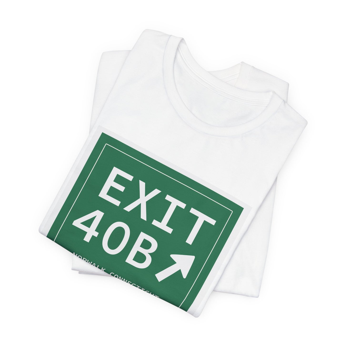 Vintage Exit 40B Merritt Parkway Sign Unisex Jersey Short Sleeve T-Shirt