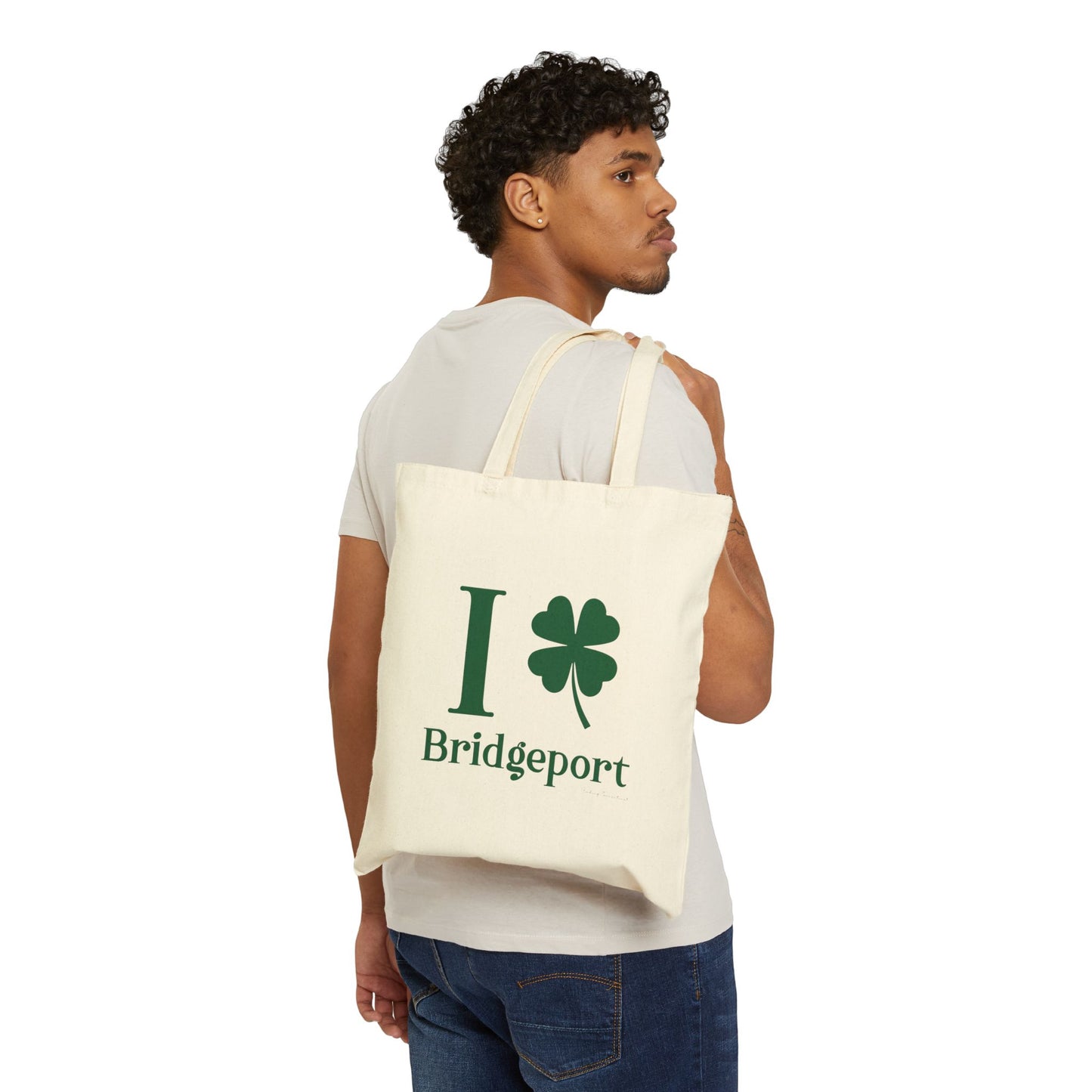 I Clover Bridgeport Cotton Canvas Tote Bag
