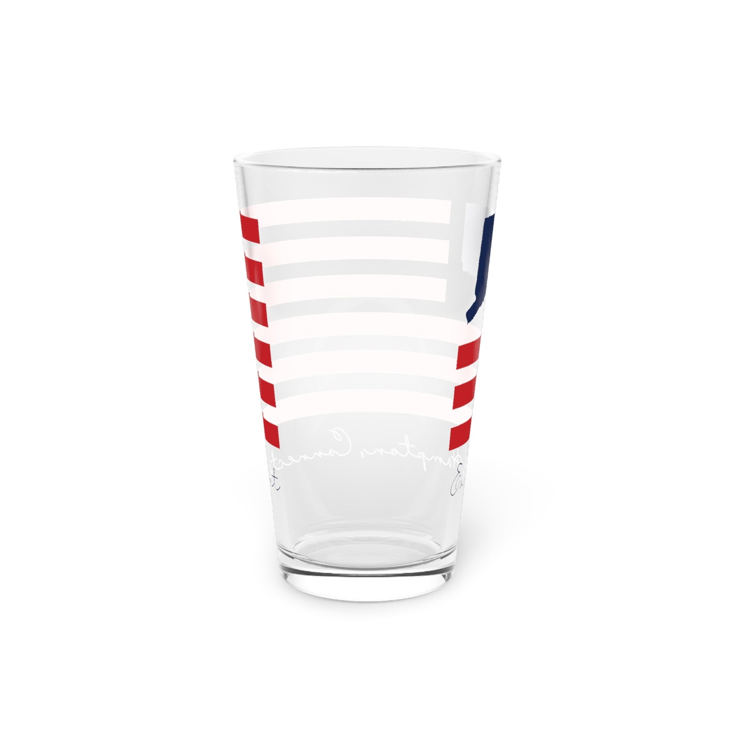 East Hampton Connecticut Flag Pint Glass, 16oz