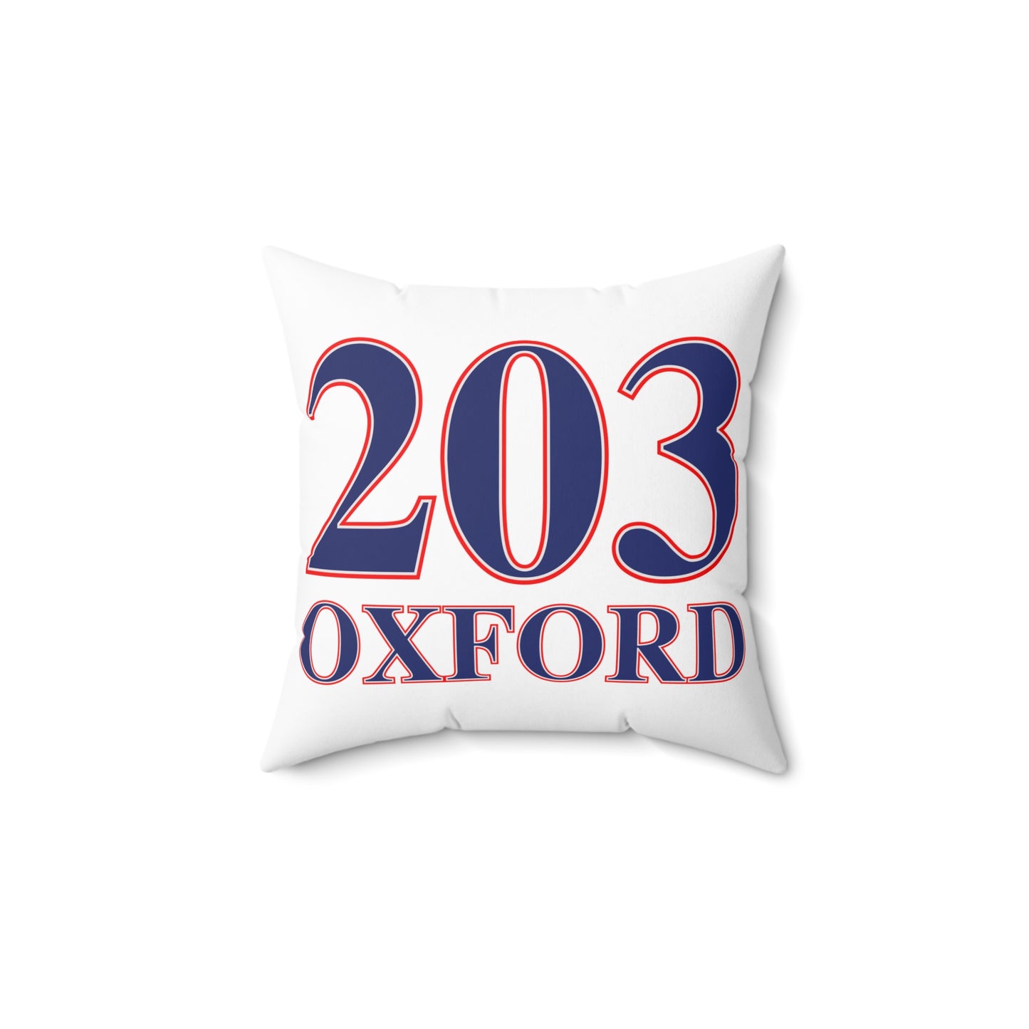 203 Oxford Red White & Blue Spun Polyester Square Pillow