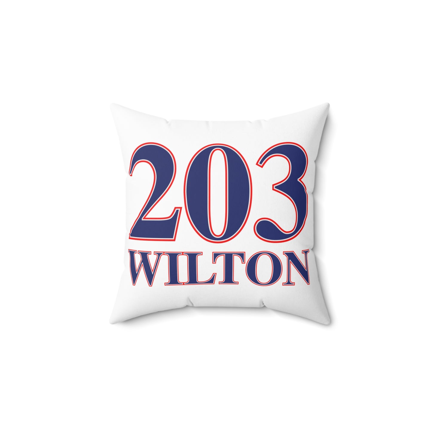 203 Wilton Red White & Blue Spun Polyester Square Pillow