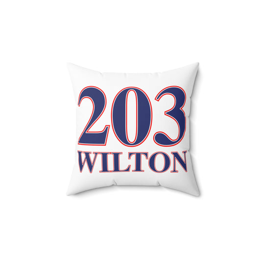 203 Wilton Red White & Blue Spun Polyester Square Pillow